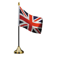 Drapeau de bureau, drapeau de table, tissu polyester, 14*21cm, hauteur 30cm, logo personnalisé, vente en gros, promotion
