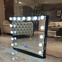 Stock sur nous! Miroir de vanité de table éclairé par LED intelligent avec 15 ampoules LED à intensité variable avec prise USB et US/AU/UK