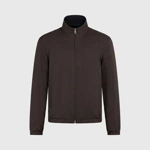 Custom Reversible <b>Jacket</b> Men Double-Sided Lightweight <b>Zip</b>-<b>Up</b> <b>Jacket</b> Windproof Casual OEM Manufacturer Streetwear Fashion <b>Jacket</b> - Product Image 1
