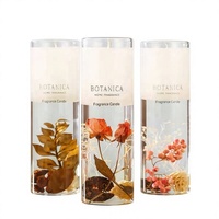 Duftkerze aus Gelwachs mit getrockneten Blumen, handgefertigt, blumiger Raumduft, Aromatherapie, dekoratives Geschenk, Großhandel
