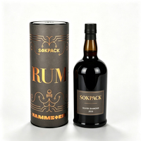 Caja de Cartón Cilíndrica de Lujo Personalizada para Vino, con Estampado en Caliente Dorado, Tubo de Regalo Redondo para Botellas de Ron, Whisky y Licores
