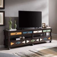 Mobilier classique salon meuble TV table américain bois coloré meuble TV