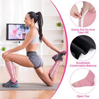 Chaussettes de compression sans orteils à fermeture éclair avec logo personnalisé 20-30 mmHg pour femmes et hommes, hauteur genou, pour voyage et usage quotidien, soutien compressif progressif