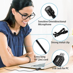 ไมโครโฟน <span class=keywords><strong>Fifine</strong></span> <span class=keywords><strong>Mini</strong></span> USB แบบหนีบปกเสื้อ สำหรับการสอนออนไลน์ การบันทึกเสียง ไมโครโฟนคอนเดนเซอร์แบบคาร์ดิออยด์ สำหรับพีซีและแล็ปท็อป รุ่น K053 - Product Image 5