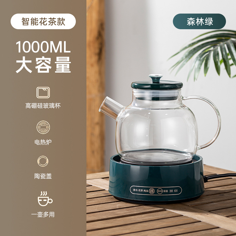 Smart Stove Glass Kettle - Forest Green