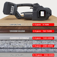 Machine d'emballage électrique haute vitesse la plus vendue V2 3500N 3800N 4100N 4500N, alimentée par batterie, pour sangles en plastique PP de 7 à 19 mm