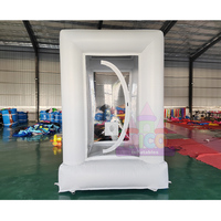 Maison à bulles gonflable blanche commerciale, cube transparent en PVC, jeu 2x2x3m, installation facile, protection UV, ignifuge, pour enfants et adultes