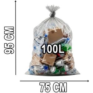 Bolsa de Basura Genérica de 26 Galones, Transparente, Multiusos, Paquete de 100 Unidades - Product Image 5