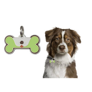 חמוד חדש לחיות מחמד עצם כלב תג צווארון אנטי זרוק חקוק תלוי תג מתכת רב צבע מוצרים במלאי מזהה תג - Product Image 5
