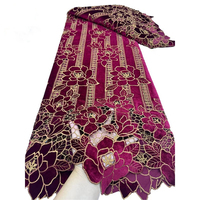 Nouveaux designs 2024 – Sacs en dentelle vintage brodés de paillettes GUIPURE en velours soluble dans l'eau 100 % polyester de haute qualité, style africain