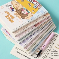 Carnet à spirale A5 Kawaii, carnet d'exercices mignon à motifs de dessins animés, papier ligné, bloc-notes pour étudiants, agenda, fournitures scolaires et de bureau
