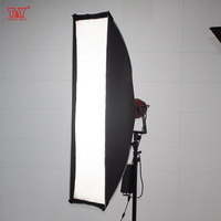 Lumière de photographie 120*30cm Soft Box Strip Rectangle Softbox avec support Bowens