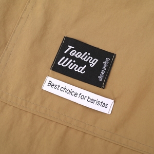 <span class=keywords><strong>Tablier</strong></span> à bavette de cuisine coloré en tissu taslon lavé de haute qualité à la mode coréenne avec logo personnalisé - Product Image 6