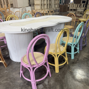 Silla de mimbre hecha a mano para niños-Muebles naturales ligeros y resistentes para niños pequeños para exportación - Product Image 4