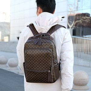 Novo Unisex PU couro impermeável Laptop mochila poliéster ar almofada cinto Zipper encerramento moda Business Travel <span class=keywords><strong>Bag</strong></span> Hot - Product Image 2
