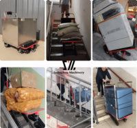 Chariot de transport électrique manuel silencieux pliable pour le transport de marchandises et l'escalade des escaliers