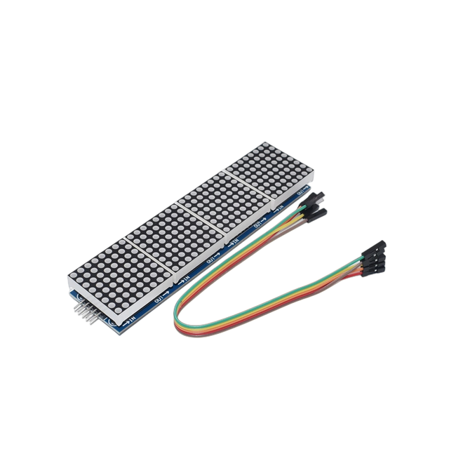 MAX7219 Dot Matrix Module For Arduino Microcontroller 4 In One Display with 5P Line