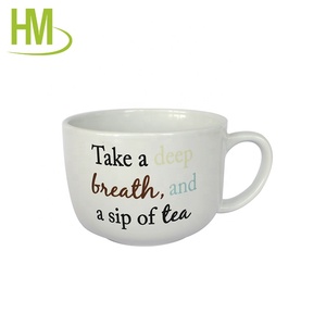 Tasse <span class=keywords><strong>à</strong></span> soupe en céramique émaillée 22oz Big Jumbo avec impression de logo personnalisé en couleur populaire pour la rentrée des classes - Product Image 3