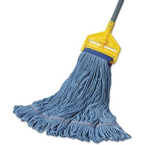 Boardwalk BWK504BL X-Large Blue Wet <b>Mop</b> Head 5-Inch Super Loop Cotton/Synthetic Fiber Rectangular <b>Mop</b> Handle for Home Use - Product Image 3