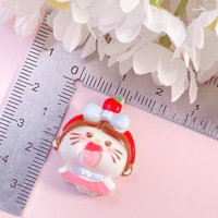 Accessoires décoratifs en résine DIY motif chat expressif, faits main, pour coques de téléphone, pinces à cheveux, accessoires de tête, boucles de chaussures et pendentifs