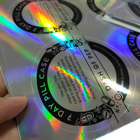 Impression d'autocollants holographiques personnalisés avec logo, autocollants holographiques prismatiques laser pour étiquette privée
