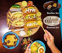 Plateau empilable pour Taco en acier inoxydable, support de table, avec poignées, assiettes, Taco, supporte jusqu'à 2 à 4 Tacos