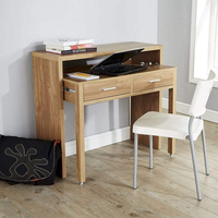 Bureau d'ordinateur en bois Compact du pour jouer, travail, écriture et console avec étagères et tiroirs rétractables