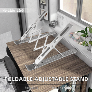 Foldable Adjustable Height Aircooled Laptop <b>Stand</b> with Anti-Corrosion for Bed Use Compatible Multiple Brands <b>Tablet</b> 10 17inch - Product Image 2