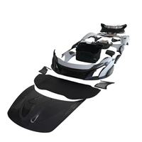 Pour Mclaren 650S Refit et mise à niveau 675LT semi-carbone grand Kit enveloppant couverture de pare-chocs avant et arrière Version feuille de maille