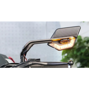 Nouveaux rétroviseurs universels RSP 7 8 22 mm pour <span class=keywords><strong>guidon</strong></span> <span class=keywords><strong>de</strong></span> moto, anti-éblouissement, lentille HD en verre, plastique ABS, noir mat, fixation par boulons, vue avant - Product Image 3