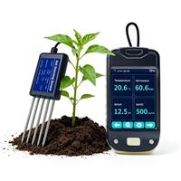 Kit de testeur de sol facile à utiliser 7 en 1 avec un mètre portable pour l'entretien des plantes de jardin à domicile, capteur d'humidité du sol, de pH, d'EC, de NPK et de température
