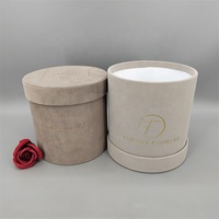 Boîtes à fleurs rondes en carton de luxe avec impression dorée, option de logo personnalisé, matériaux recyclés