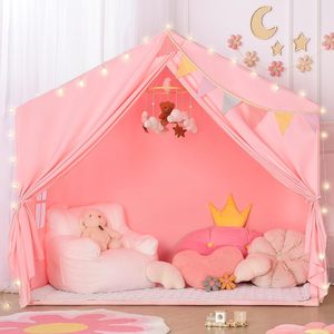 Grande tente pour enfants, maison de jeu pour bébé, tente de jeu pliable, château de princesse, tente de rêve pour chambre d'enfant, tente de princesse pour filles - Product Image 1