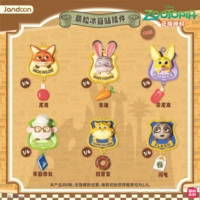 Lot de 16 Boîtes en Gros – Collection Anime Jandoon Zootopia : Aimants de Réfrigérateur et Pendentifs en Peluche Mochi pour Jouets, Cadeaux d'Anniversaire pour Enfants, Mystère PVC