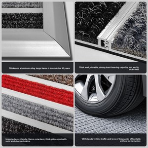 <span class=keywords><strong>Paillasson</strong></span> moderne et minimaliste en alliage d'aluminium antidérapant pour entrée d'hôtel, centre commercial, villa ; Installation facile sans travaux, entretien par aspiration. - Product Image 3