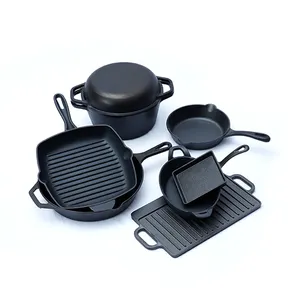 Set di minestra in ghisa smaltata Mini Cocotte piccola pentola di ghisa con coperchio