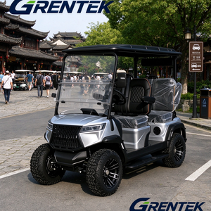 Voiturette de golf 4 places à batterie lithium avec pneus tout-terrain à crampons de 14 pouces pour les lieux forestiers et les sites panoramiques - Product Image 1