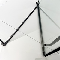 Pintu Kaca Shower FUSA untuk Kamar Mandi 1 Pintu Engsel 1 Panel Tetap Kaca Tempered 8mm Bukaan Luar Langsung dari Pabrik