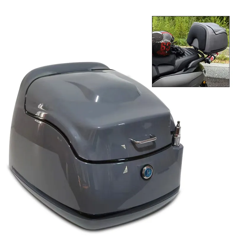 Security Lock and Comfortable Backrest Universal Scooter Motorcycle Electric Rear Trunk Modified Storage Tail Box