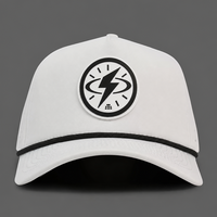 Casquette de baseball Hn10 de luxe à 5 panneaux, structurée, à visière incurvée, avec logo en PVC imperméable et patch en caoutchouc, pour le golf