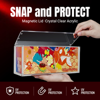 Estuche de exhibición de acrílico transparente para PTCG Kanazawa con tapa magnética N52, 8 años sin amarilleo, ajuste perfecto de 5+8 mm
