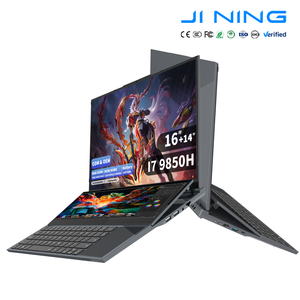 Nouvel ordinateur portable à double écran Ds160 16+14 pouces OEM tactile 9e génération Core I7 9850h 16 Go 32 Go 1 To SSD 512 Go Métal pour le bureau et les affaires Hfbook28 - Product Image 1
