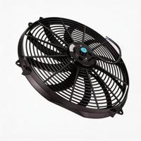 Ventilateur de refroidissement de radiateur moteur universel incurvé noir 16 pouces DC 12V 120W à 10 pales pour pièces automobiles de course