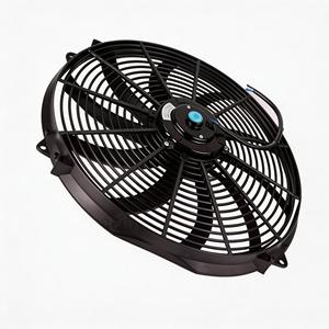 Ventola di Raffreddamento Universale Curva Nera da 16 Pollici, 12V DC, 120W, a 10 Pale per Radiatore Auto da Corsa - Product Image 2