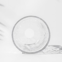 Abat-jour en verre soufflé à la main avec texture craquelée, abat-jour en verre épais transparent pour luminaire d'intérieur