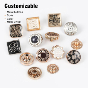 Boutique cao cấp 20mm hình chữ nhật kim loại <span class=keywords><strong>Snap</strong></span> nút kim cương Kẽm hợp kim kim loại vật liệu với sức đề kháng tốt mặc - Product Image 2