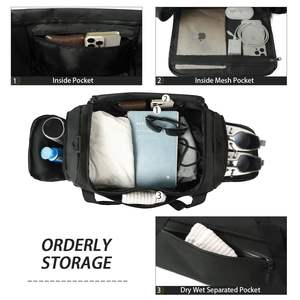 <span class=keywords><strong>Bolsa</strong></span> Deportiva Casual Unisex de Gran Capacidad, Resistente al Agua, de Poliéster, con Compartimento para Zapatos, para Viajes de Fin de Semana y Gimnasio - Product Image 4