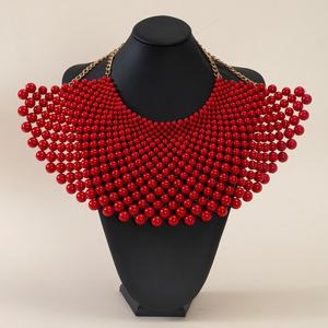 Collana di <span class=keywords><strong>perle</strong></span> finte alla moda collana con colletto intrecciato dolce - Product Image 3