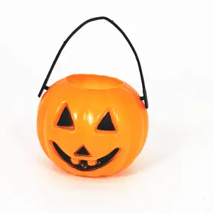 Wholesaleプラスチックカボチャキャンディバケツハロウィーン