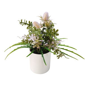 Plantas artificiales con maceta, decoración de moda para el hogar, plantas de plástico, manualidades realistas de tacto Real, decoración en maceta, plantas verdes - Product Image 5